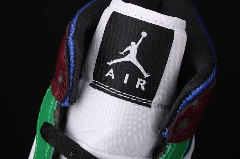 All categories Air Jordan Jordan series basketball shoes Air Jordan 1 Mid Air Jordan 1 Mid SE AJ1 Joe 1 patent leather multi-color splicing mid-top versatile casual sports sneakers DB5454-001